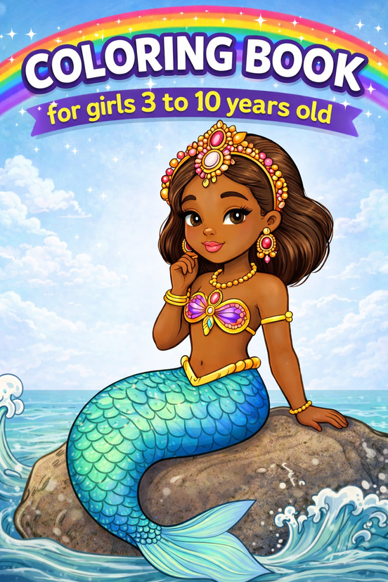 Coloring pages for black girls 3 to 10 years old