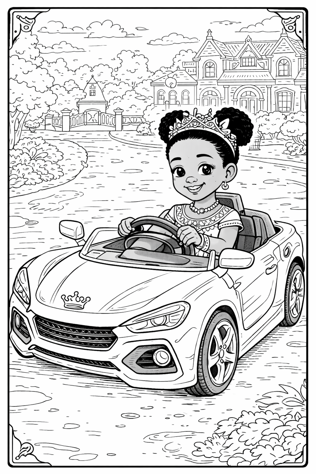 Coloring pages for black girls 3 to 10 years old