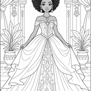 Coloring pages for black girls 3 to 10 years old