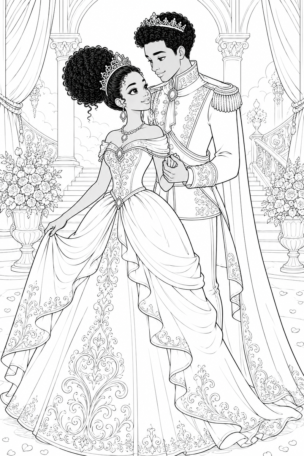 Coloring pages for black girls 3 to 10 years old