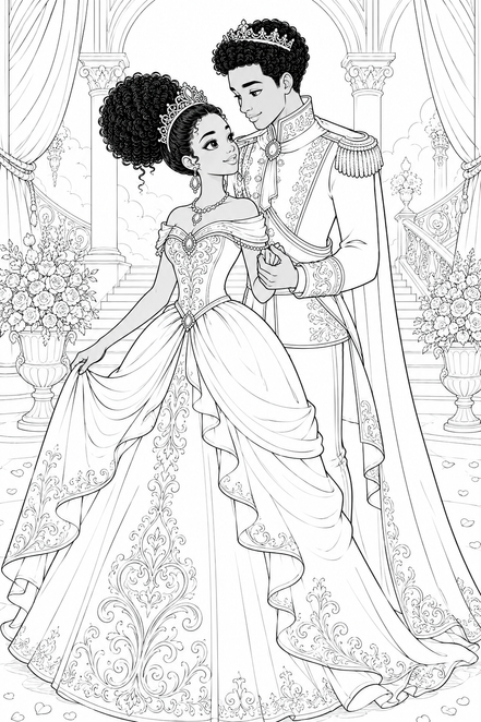 Coloring pages for black girls 3 to 10 years old