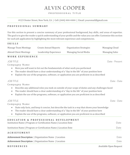 ATS-Friendly Resume v1