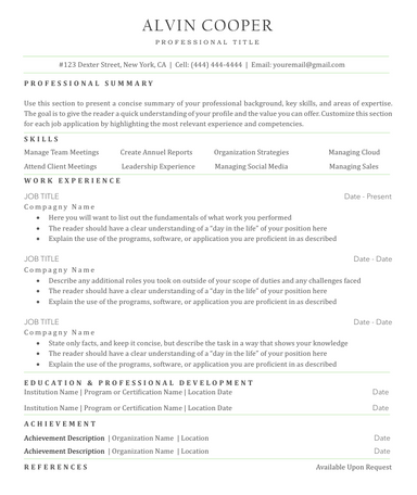 ATS-Friendly Resume v1