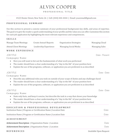 ATS-Friendly Resume v1