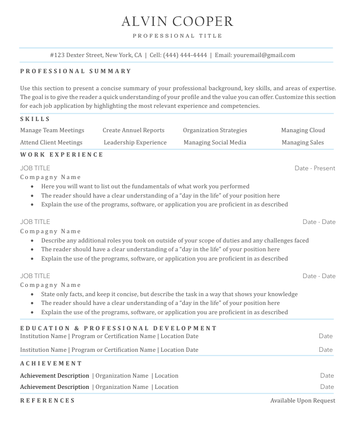 ATS-Friendly Resume v1