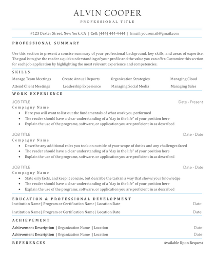 ATS-Friendly Resume v1