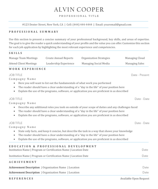 ATS-Friendly Resume v1