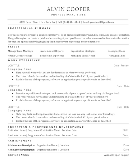 ATS-Friendly Resume v1